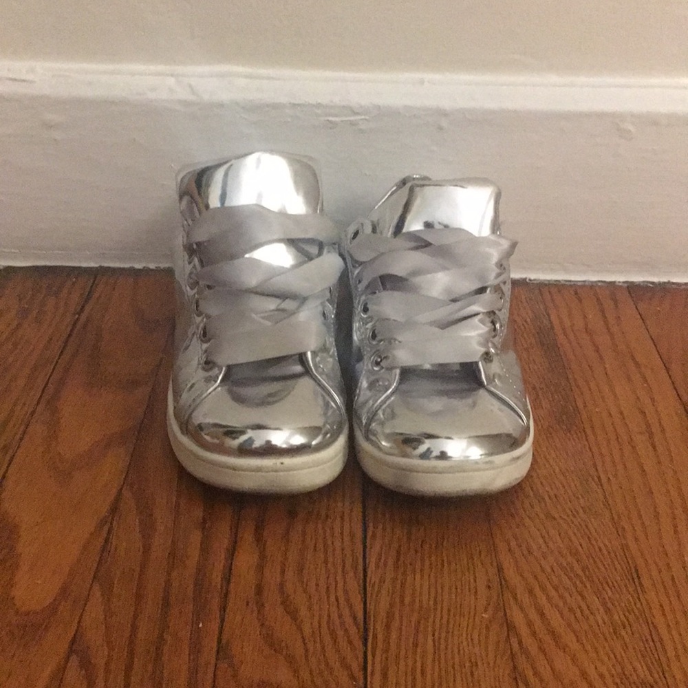 Silver Metallic Sneakers